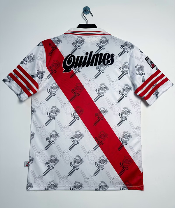 Retro Version 1998-1999 River Plate Home White Thailand Soccer Jersey AAA-2282