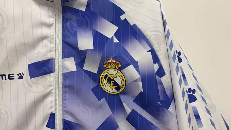 Retro Version 96-97 Real Madrid Purple&White ouble-Sided Wear Thailand Trench Coats-0255
