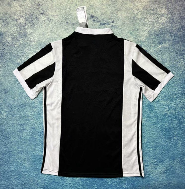 Retro Version 2017-2018 Juventus Home Black&White Thailand Soccer Jersey AAA-6590