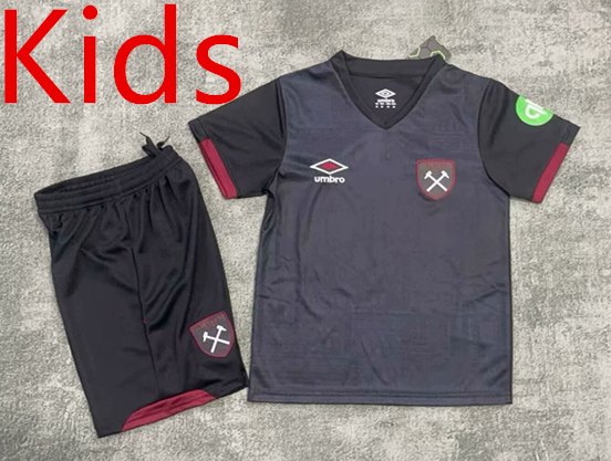 2024-2025 West Ham United Away Black Kids/Youth Soccer Uniform-2483