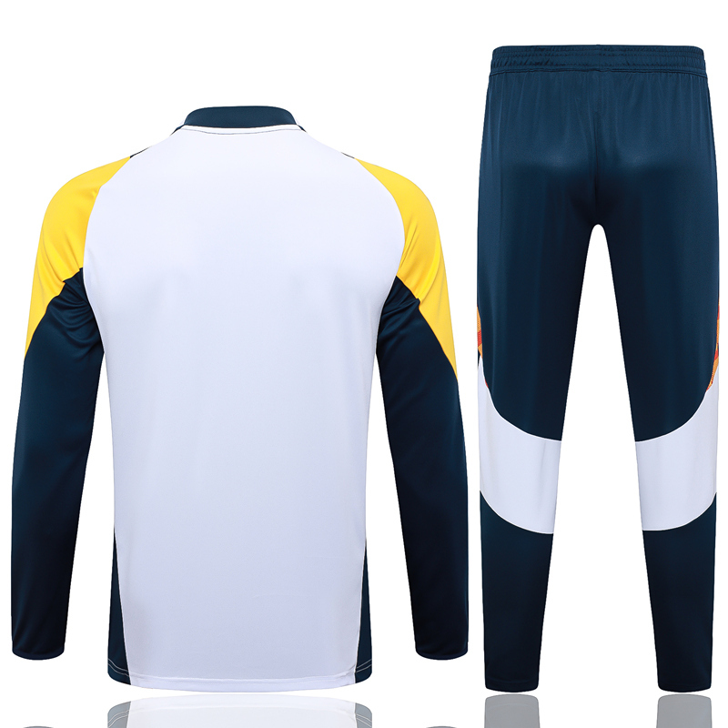 2024-2025 Real Madrid White Thailand Soccer Tracksuit-815