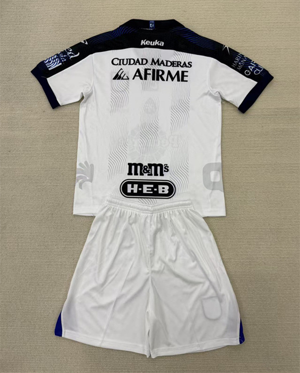 2025-26 Queretaro Away White kids Soccer Uniform-AY