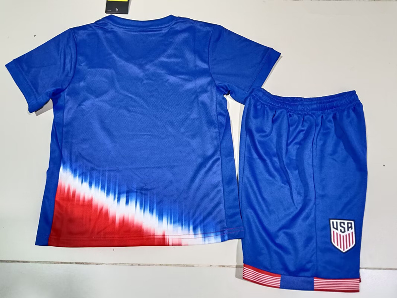 2024-2025 USA Away Blue Kids/Youth Soccer Unifrom-507