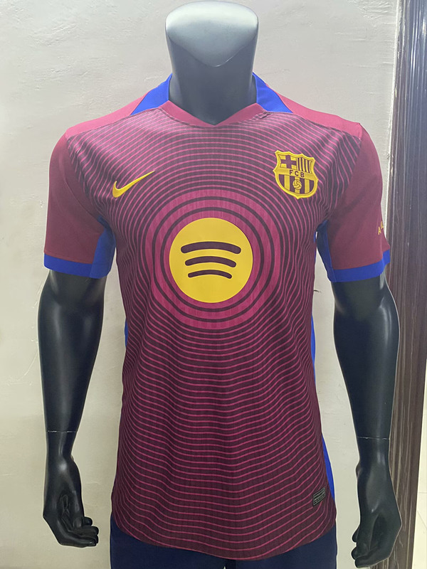 2025-2026 Barcelona Away Dark Red Thailand Soccer Jersey AAA-0594