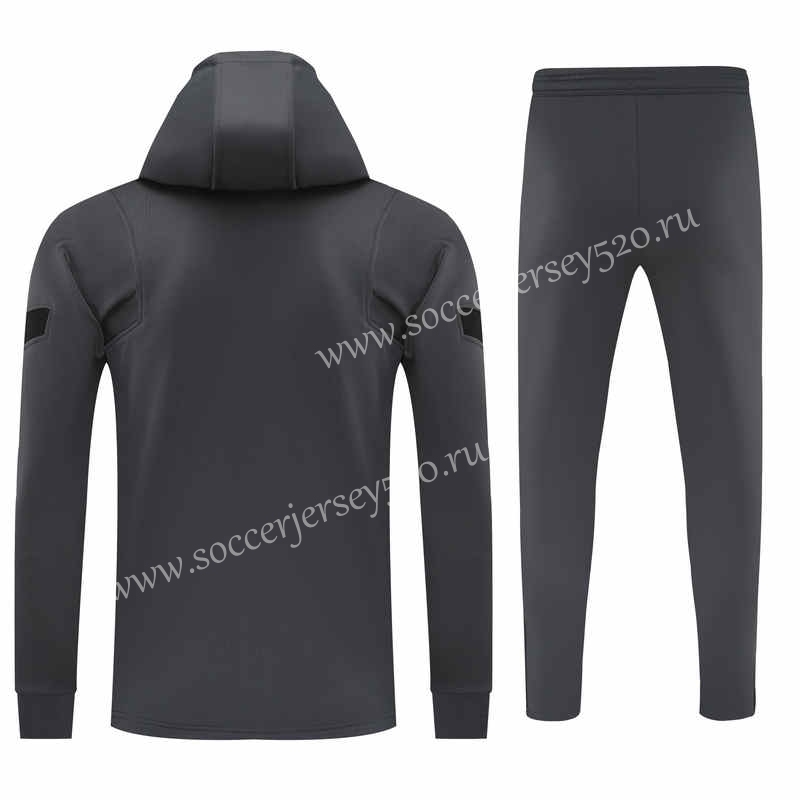 2021-2022 Paris SG Grey Thailand Jacket Uniform With Hat-GDP