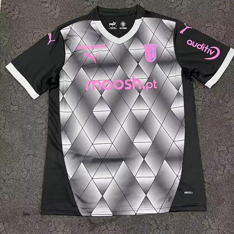 2024-2025 Sporting Clube de Braga Away White&Gray Thailand Soccer Jersey AAA-HR