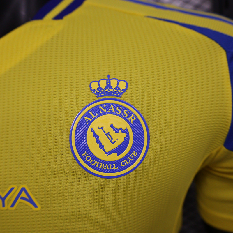 Player Version 2024-2025 Al-Nassr FC Home Yellow Thailand Soccer Jersey AAA-888