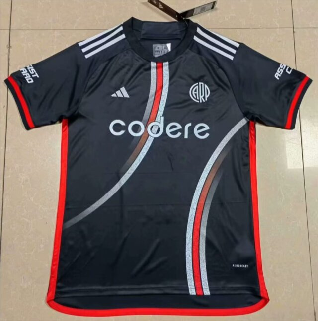 (S-4XL) 2024-2025 River Plate 2nd Away Black Thailand Soccer Jersey AAA-818