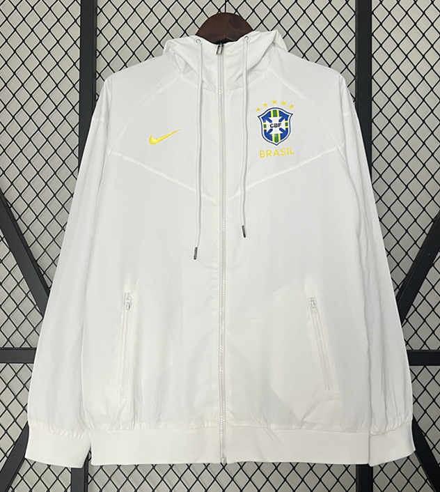 2024 Brazil White Reversible Trench Coats With Hat-0255