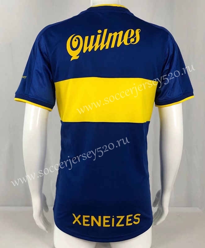 Retro Version 00-01 Boca Juniors Home Blue Thailand Soccer Jersey AAA-503