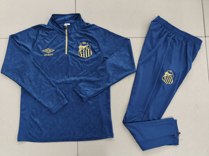 (S-3XL) 2024-2025 Santos FC Up-cyanThailand Soccer Tracksuit-GDP