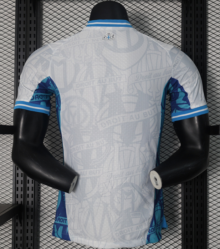 Player Version 2024-25 Olympique de Marseille Home White Thailand Soccer Jersey AAA-888