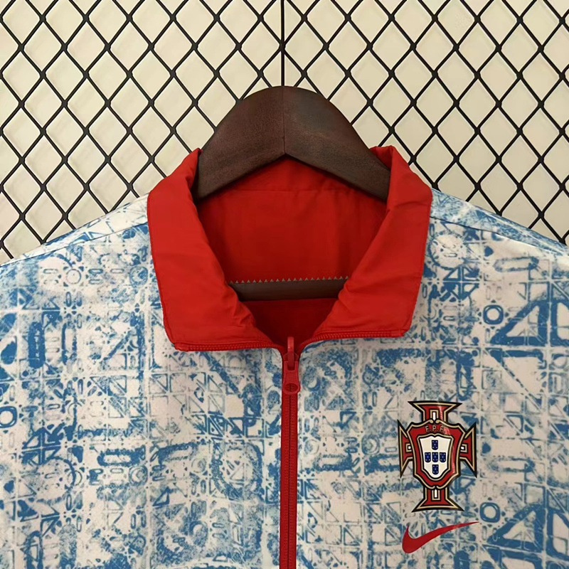 2024-2025 Portugal Red&Blue Double-Sided Wear Thailand Trench Coats-0255