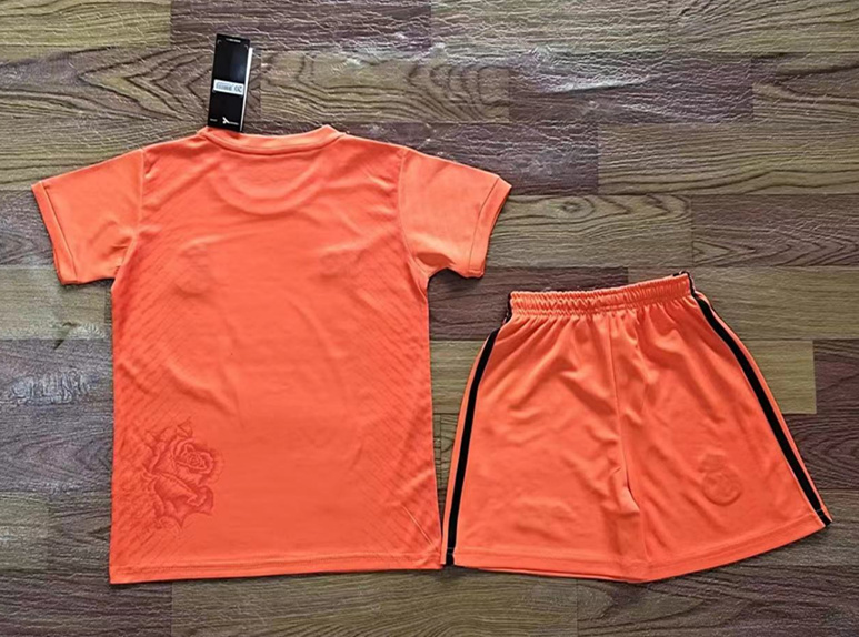 2024-2025 Real Madrid Orange Kids/Youth Soccer Uniform-709