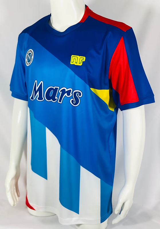 Retro Version Maradona Napoli Blue&White Thailand Soccer Jersey AAA-503