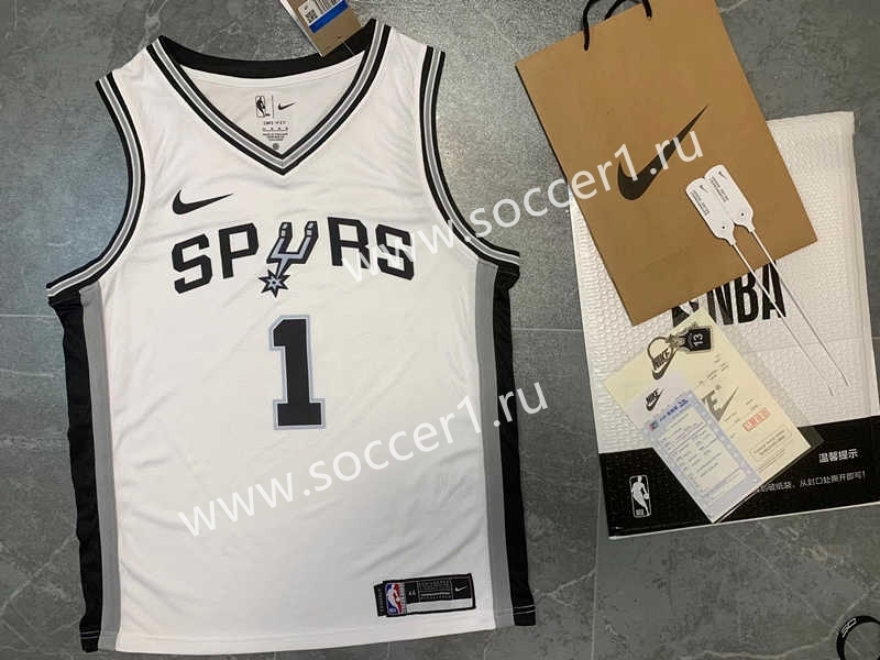 2023 League Edition AJ San Antonio Spurs White #1 NBA Jersey-SN