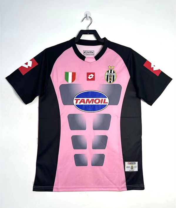 Retro Version 02-03 Juventus Pink&Black Thailand Soccer Jersey AAA-811