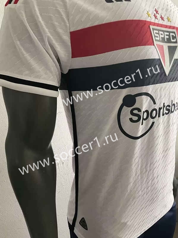 Player Version 2023-2024 Sao Paulo Futebol Clube Home White Thailand Soccer Jersey AAA-518
