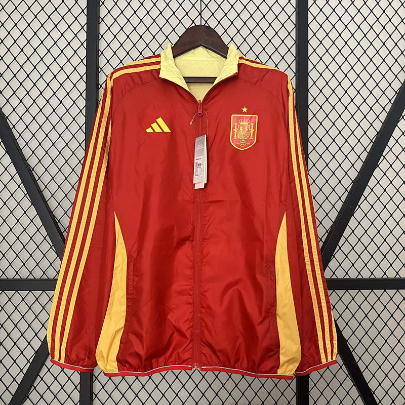 2024-2025 Spain Yellow&Red Thailand Double-Sided Wear Thailand Trench Coats-0255