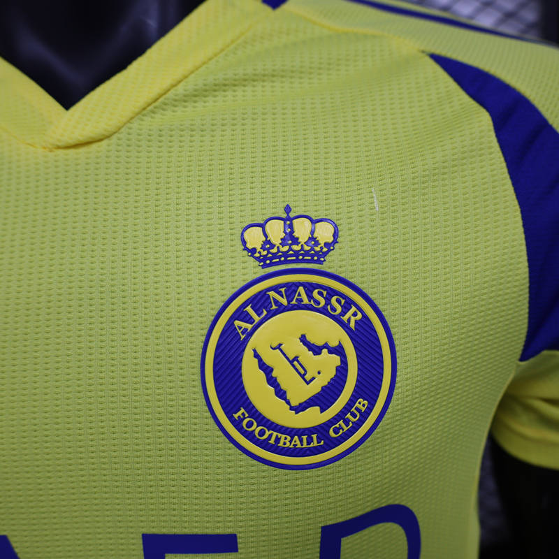 Player Version 2024-2025 Al-Nassr FC Home Yellow Thailand Soccer Jersey AAA-888