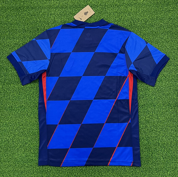 (S-4XL) 2024-2025 Croatia Away Blue Thailand Soccer Jersey AAA-403