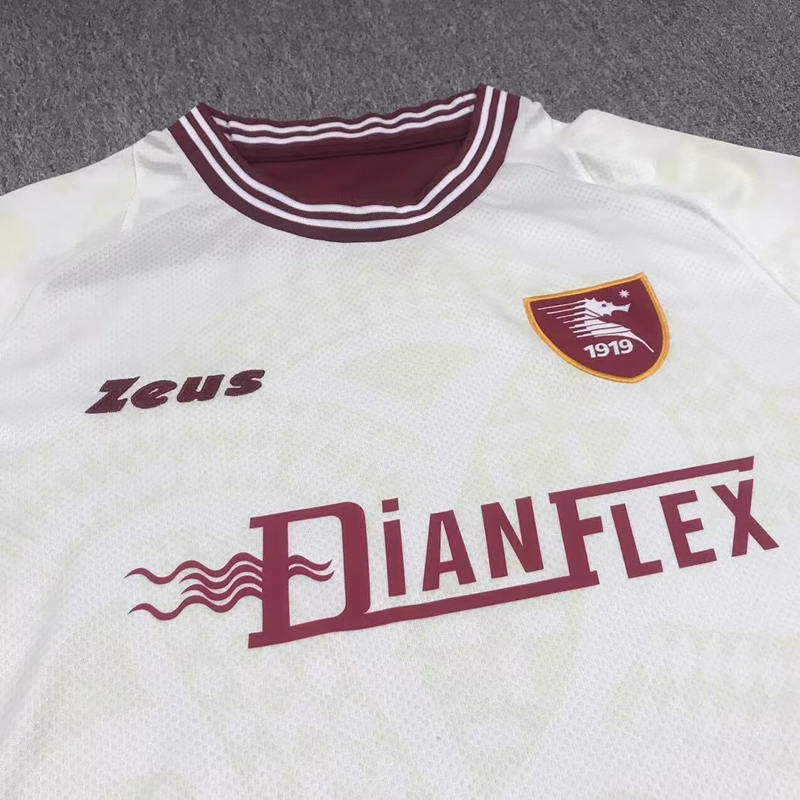 2024-2025 US Salernitana 1919 Away White Thailand Soccer Jersey AAA-417