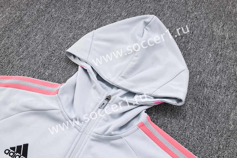 2023-2024 Arsenal Upper Light Gray Thailand Soccer Jacket Uniform With Hat-815