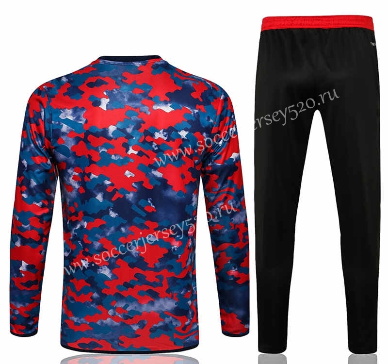 2021-2022 Bayern München Red&Blue Thailand Soccer Tracksuit-815