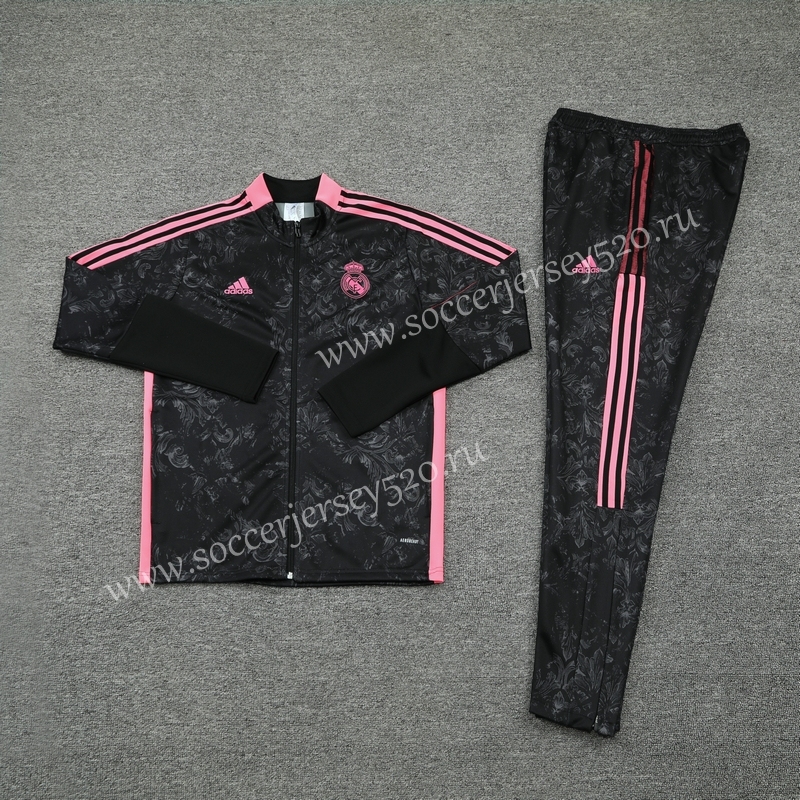 2021-2022 Real Madrid Black Ribbon Thailand Soccer Jacket Uniform-LH