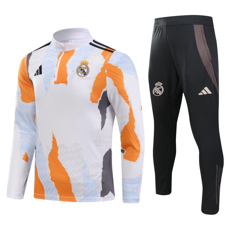 (S-3XL) 2024-2025 Real Madrid Yellow&Blue&Gray Thailand Soccer Tracksuit-GDP