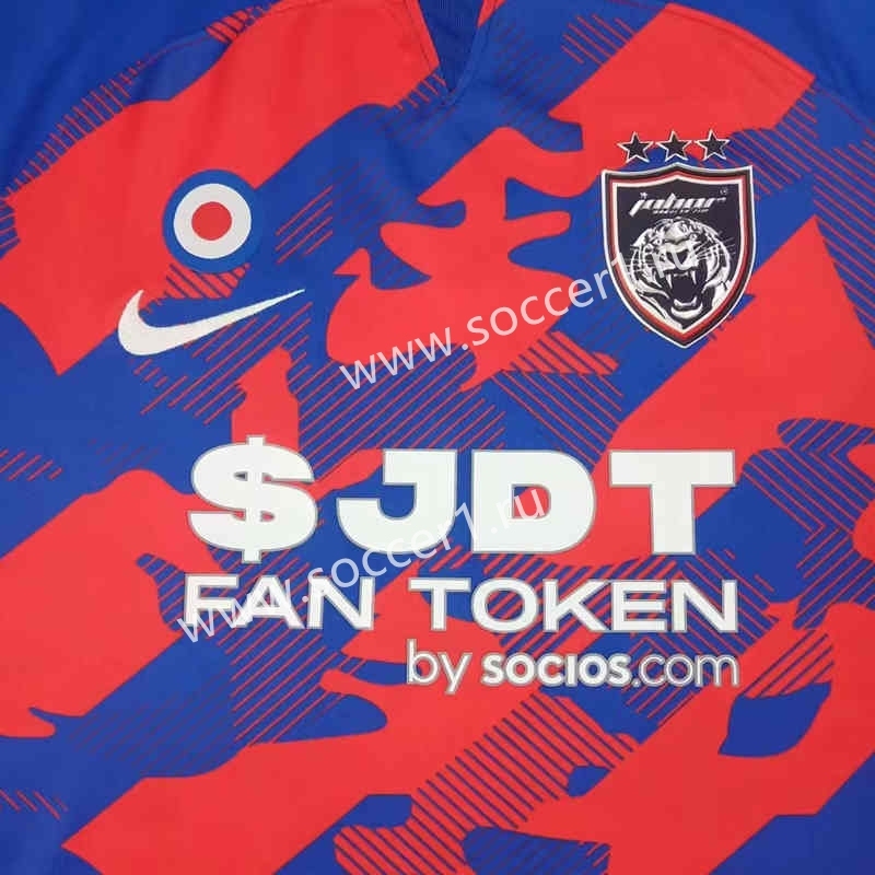 2023-2024 Johor Darul Ta'zim Home Red&Blue Thailand Soccer Jersey AAA-HR