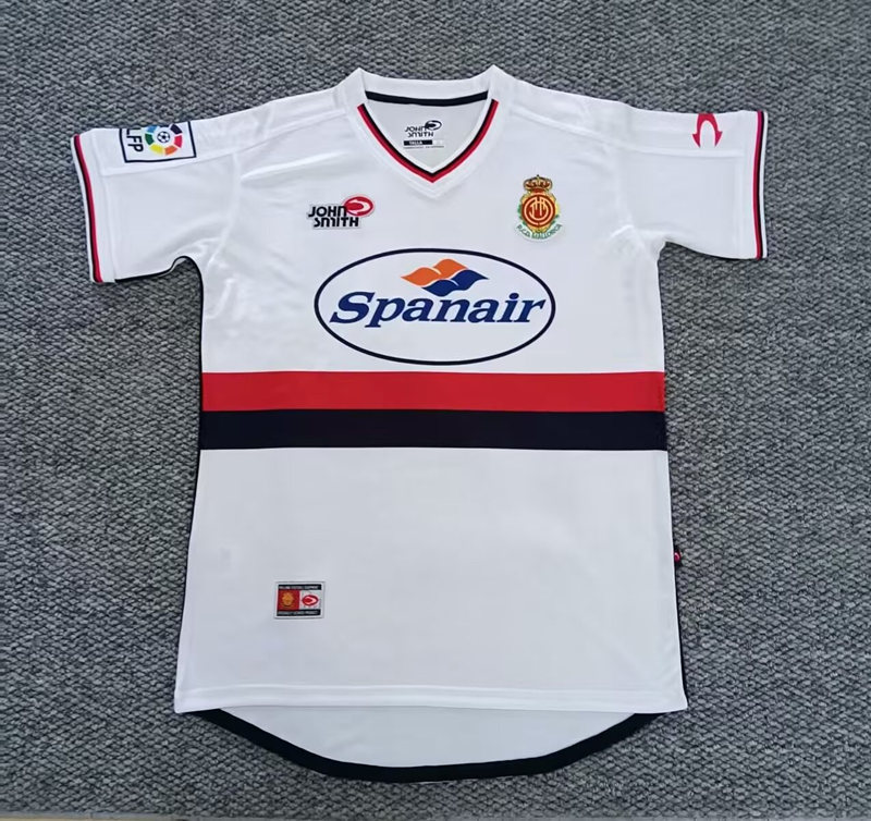 Retro version 01-02 RCD Mallorca Away White Thailand Soccer Jersey AAA-0141
