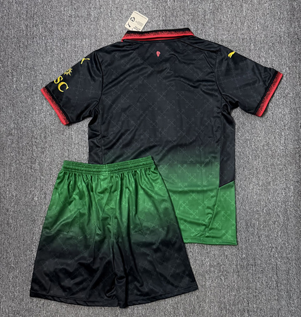2025-26 AC Milan Special Edition Green Black Kids/Youth Soccer Uniform-4247