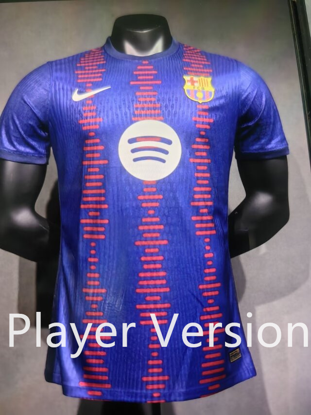 (S-3XL) Player Version 2024-2025 Special Version Barcelona Blue Thailand Soccer Jersey AAA-518