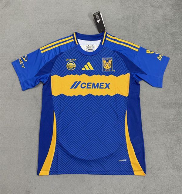 (S-4XL) 2024-2025 Tigres UANL Away Blue Thailand Soccer Jersey AAA-4506