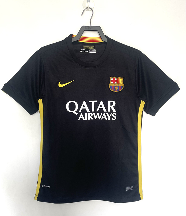 Retro Version 13-14 Barcelona 2nd Away Black Thailand Soccer Jersey AAA-811