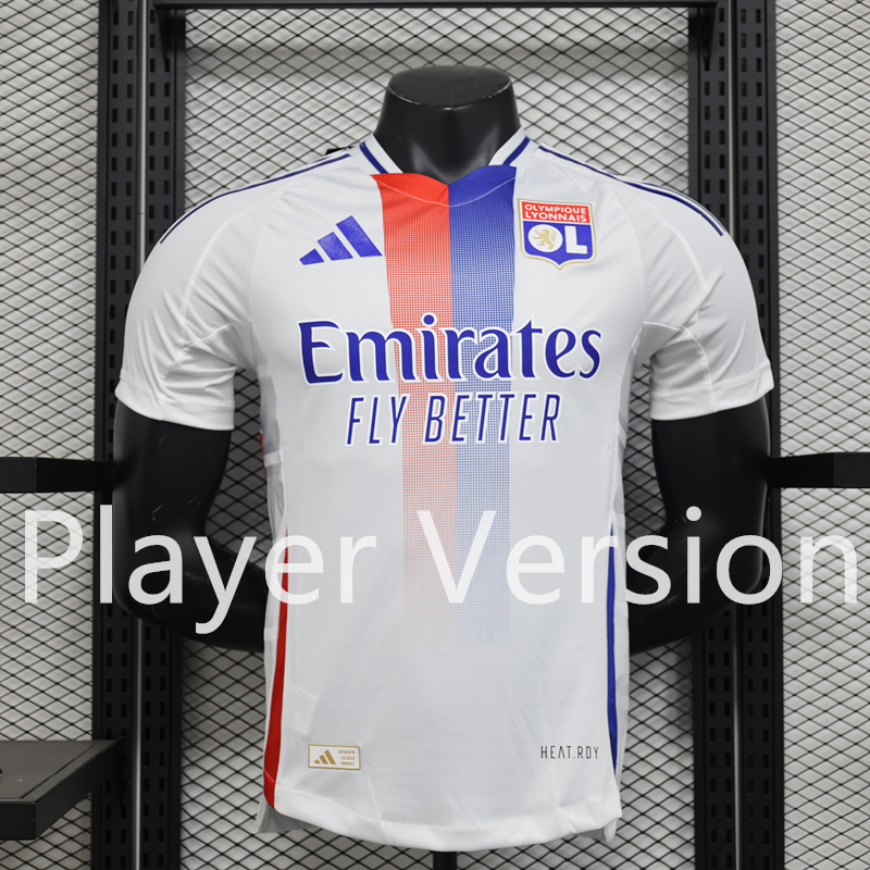 Player Version 2024-2025 Olympique Lyonnais Home White Thailand Soccer Jersey AAA-888