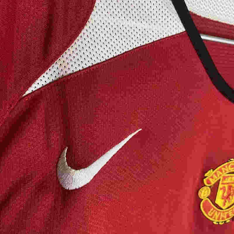 Retro Version 04-06 Manchester United Home Red Thailand Soccer Jersey AAA-6590