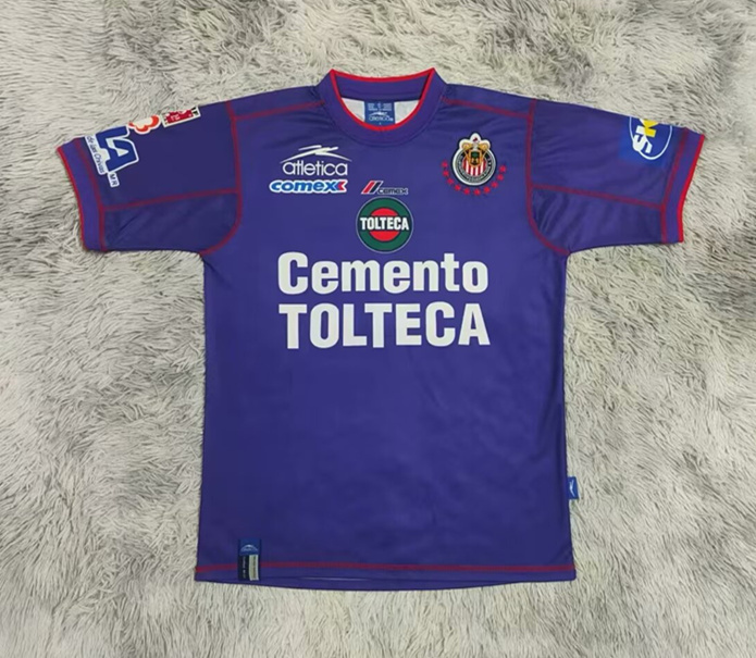 Retro Version 02-03 Deportivo Guadalajara 2nd Away Purple Thailand Soccer Jersey AAA-9755