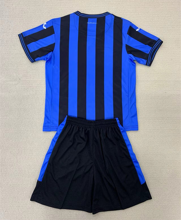 2024-2025 Atalanta BC Home Blue&Black Kids/Youth Soccer Uniform-AY