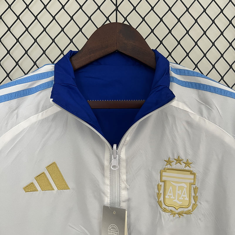 (S-3XL)2024-2025 Argentina Blue&White Double-Sided Wear Thailand Trench Coats-0255