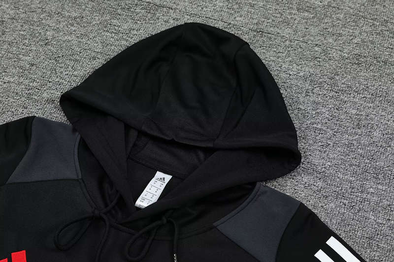 2024-2025 Manchester United Black&Gray Thailand Soccer Tracksuit With Hat-418