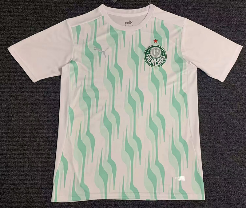 2025-2026 SE Palmeiras White&Green Thailand Soccer T-shirt-2694