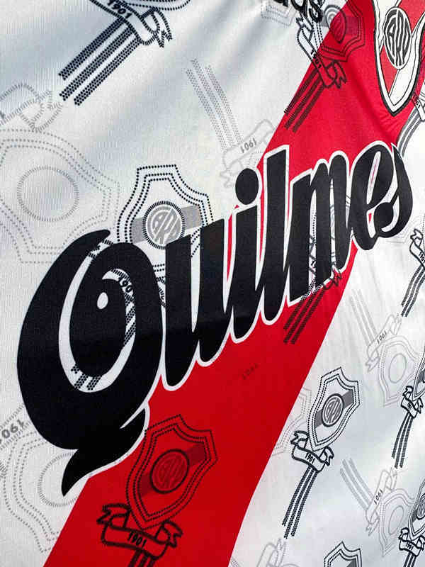 Retro Version 1998-1999 River Plate Home White Thailand Soccer Jersey AAA-2282