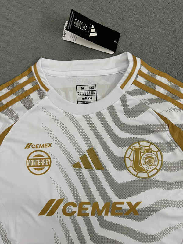 (S-4XL) 2024-2025 Tigres UANL 2nd Away White Thailand Soccer Jersey AAA-4506