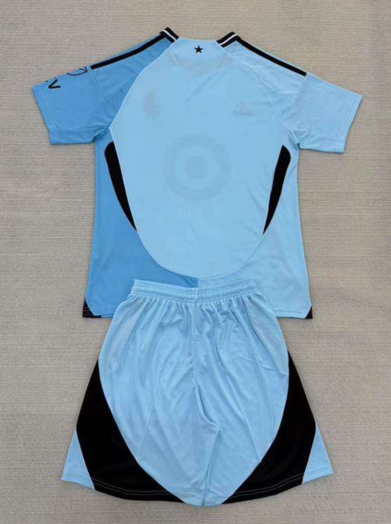 2025-2026 Minnesota United Away Blue Thailand kids Soccer Uniform-AY