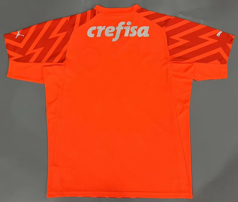 (S-4XL) 2024-2025 SE Palmeiras Goalkeeper Orange Thailand Soccer Jersey AAA-908