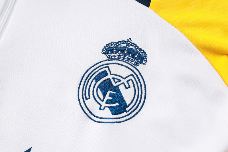2024-2025 Real Madrid White Thailand Soccer Tracksuit-815