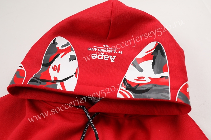 2020-2021 Chicago Bulls&Aape Red Thailand Soccer Tracksuit With Hat-LH