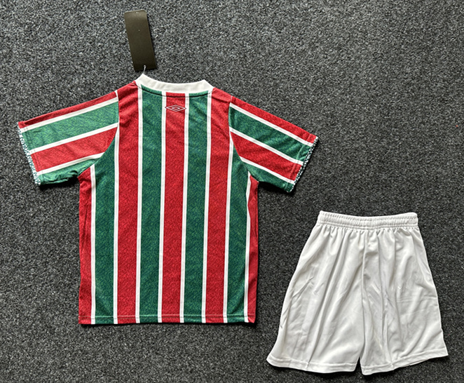 2024-2025 Fluminense de Feira Home Red&Green Kids/Youth Soccer Uniform-GB